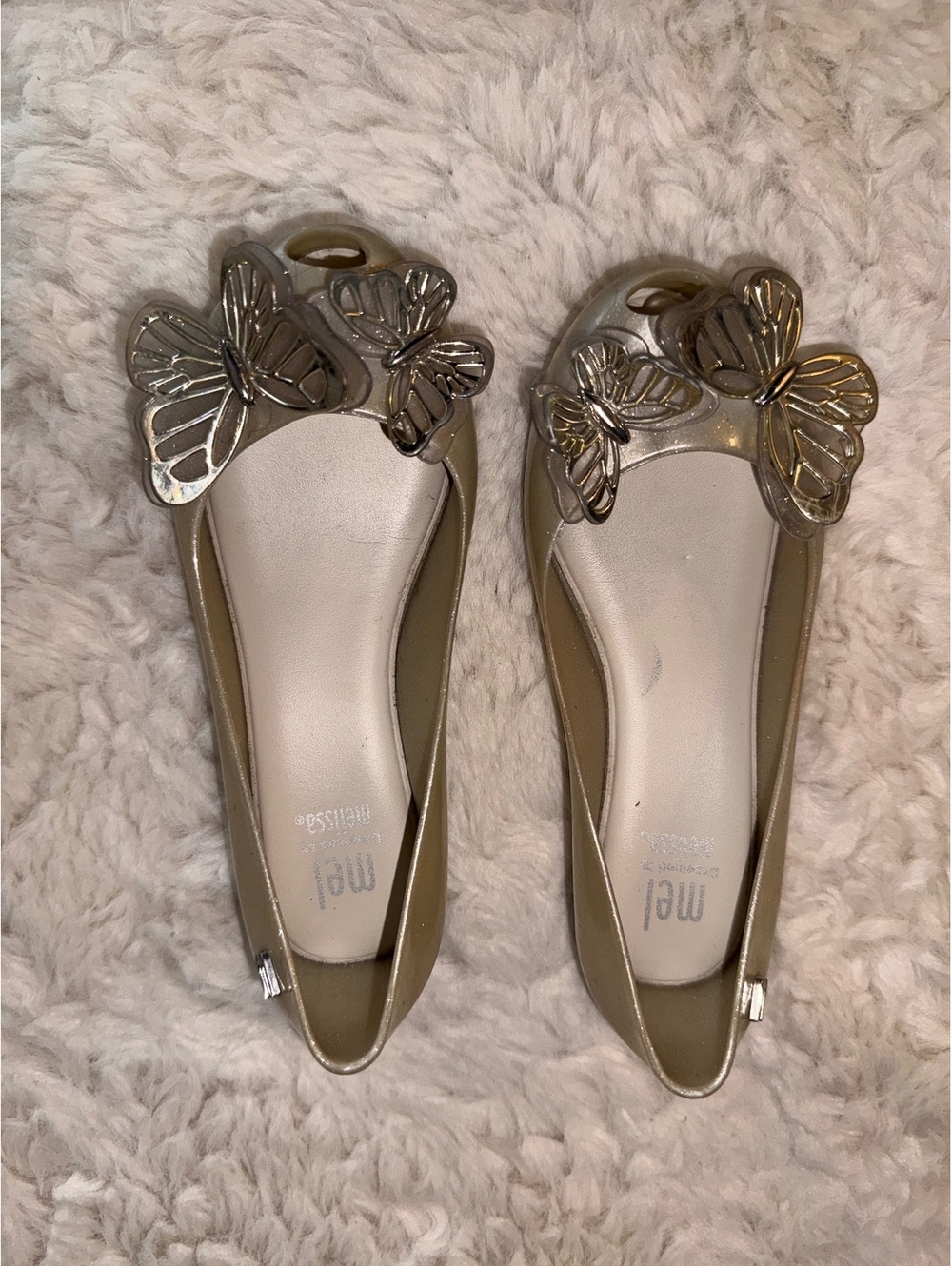 *Mel by Melissa Butterfly Jelly Flats – Size 11**